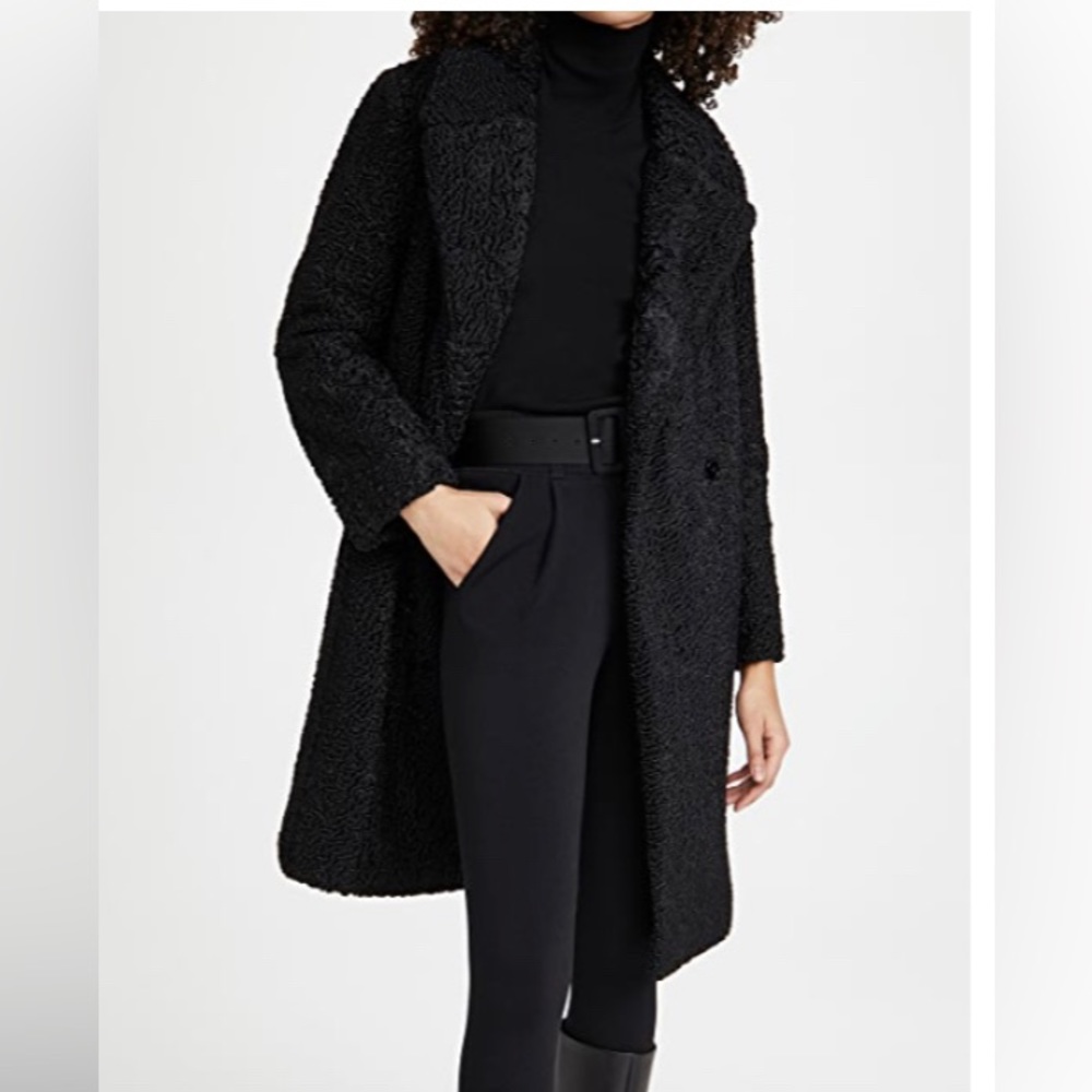 Club Monaco Faux Astrakhan Coat